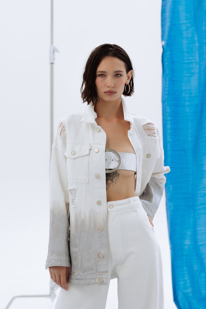 Metallic Denim Jacket