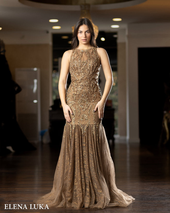 Bronze Dynasty Gown