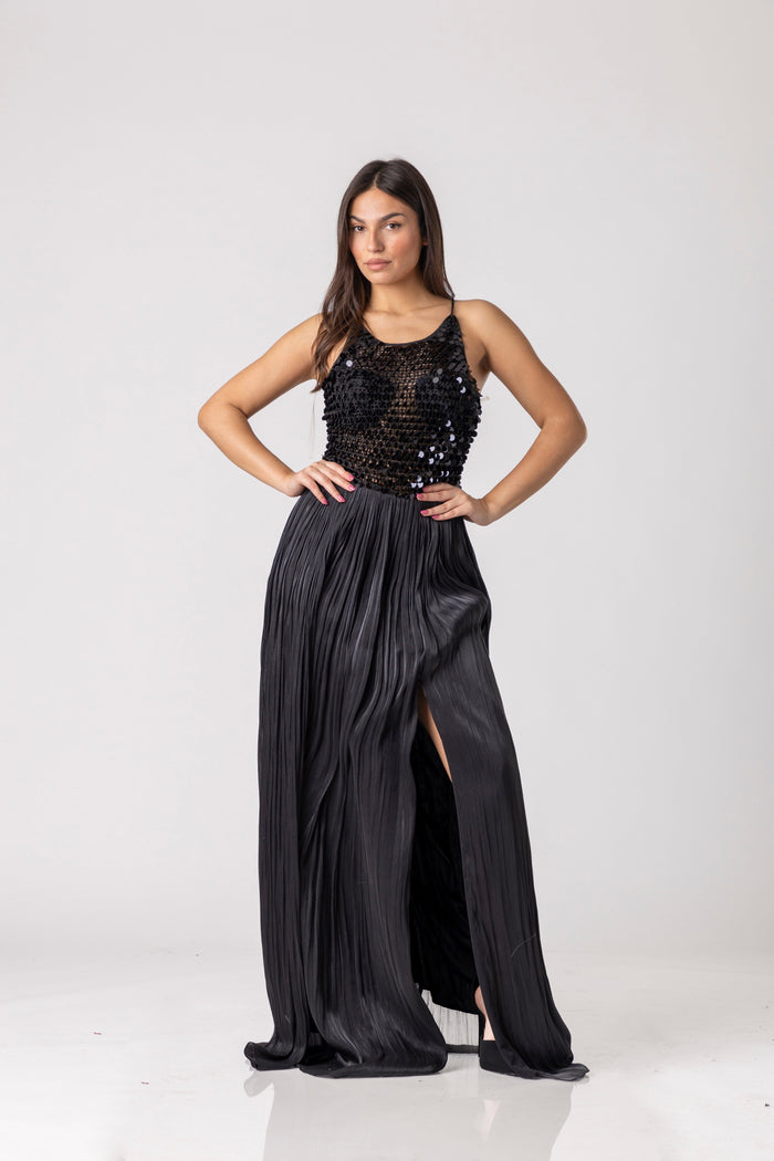 Midnight Cascade Gown