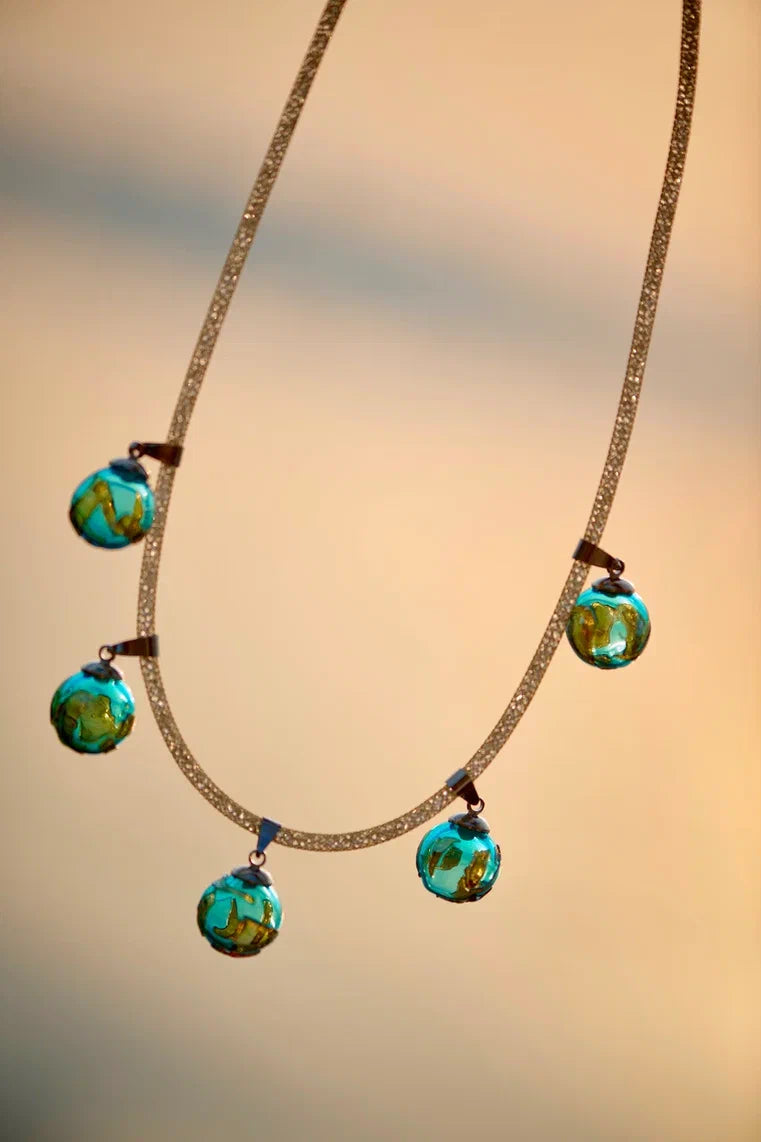 Blue Balloons Necklace