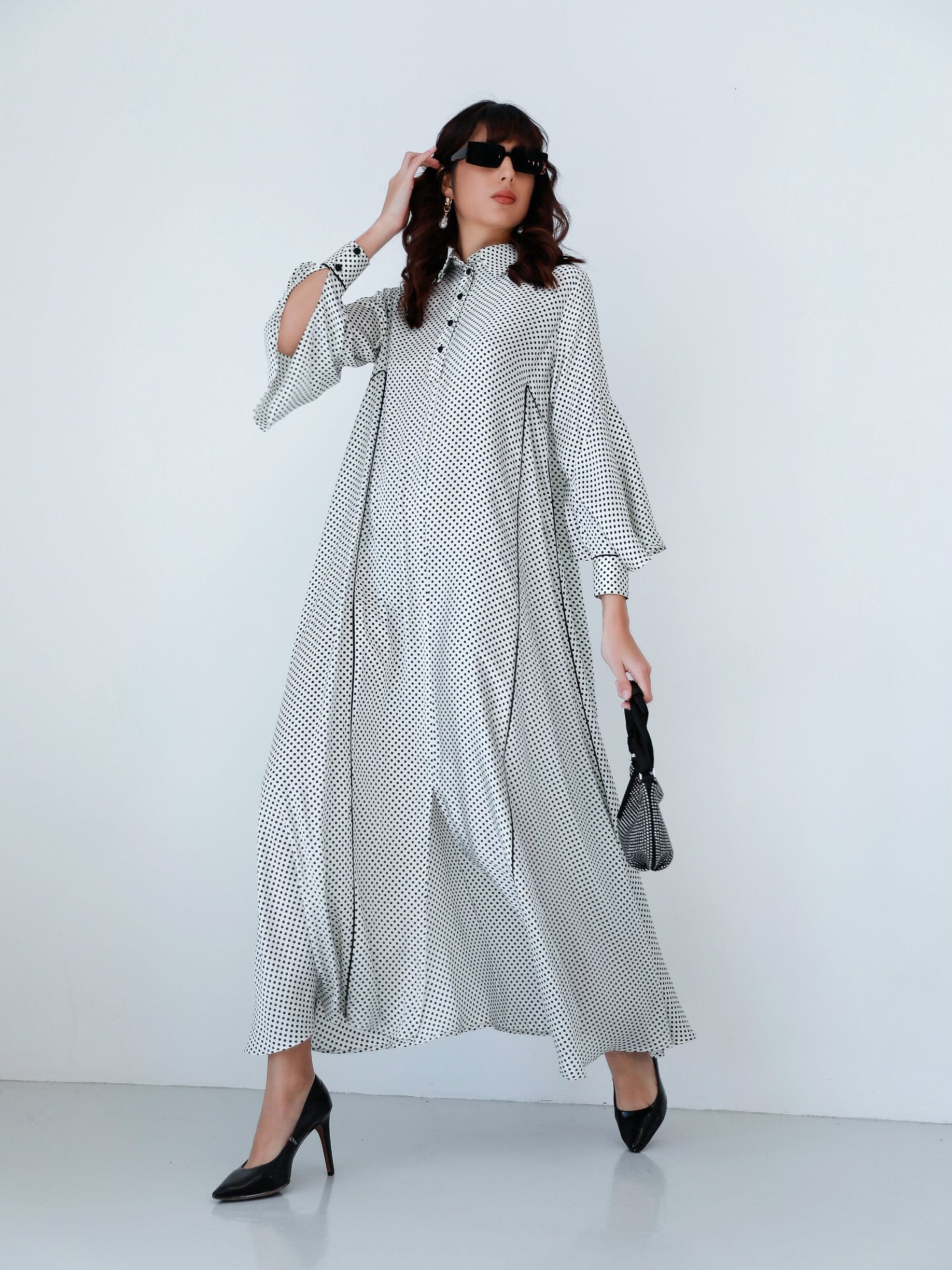 Doted Delicacy Shirt Dress