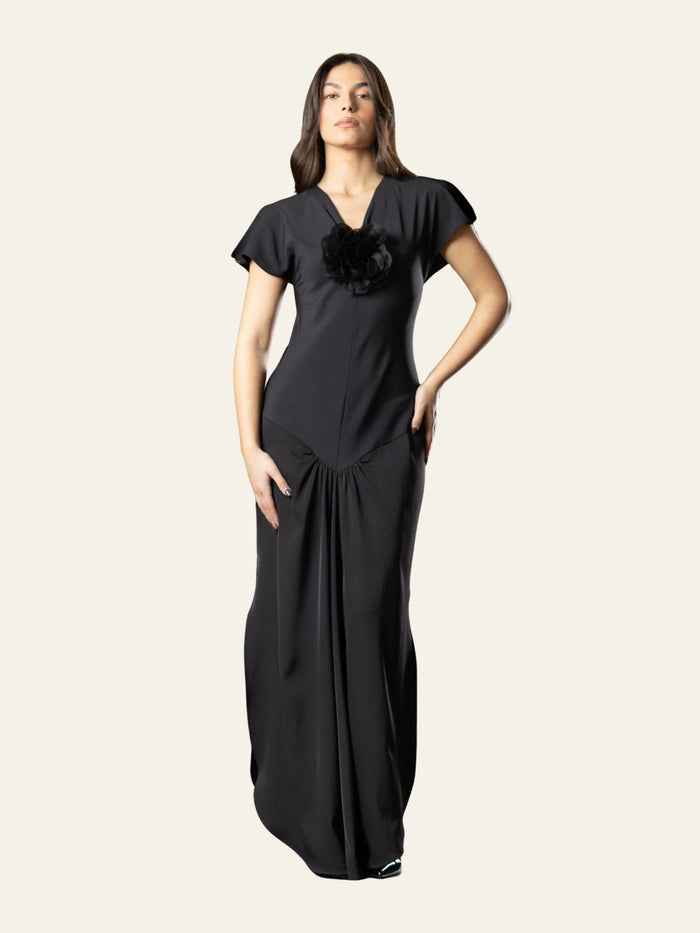 Noir Camellia Elegance Dress