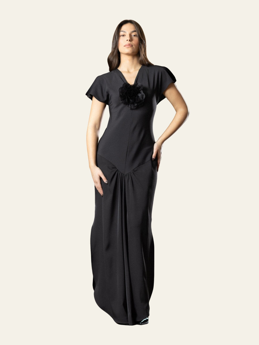 Noir Camellia Elegance Dress