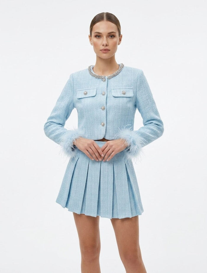 Dalia Blue Tweed Matching Set