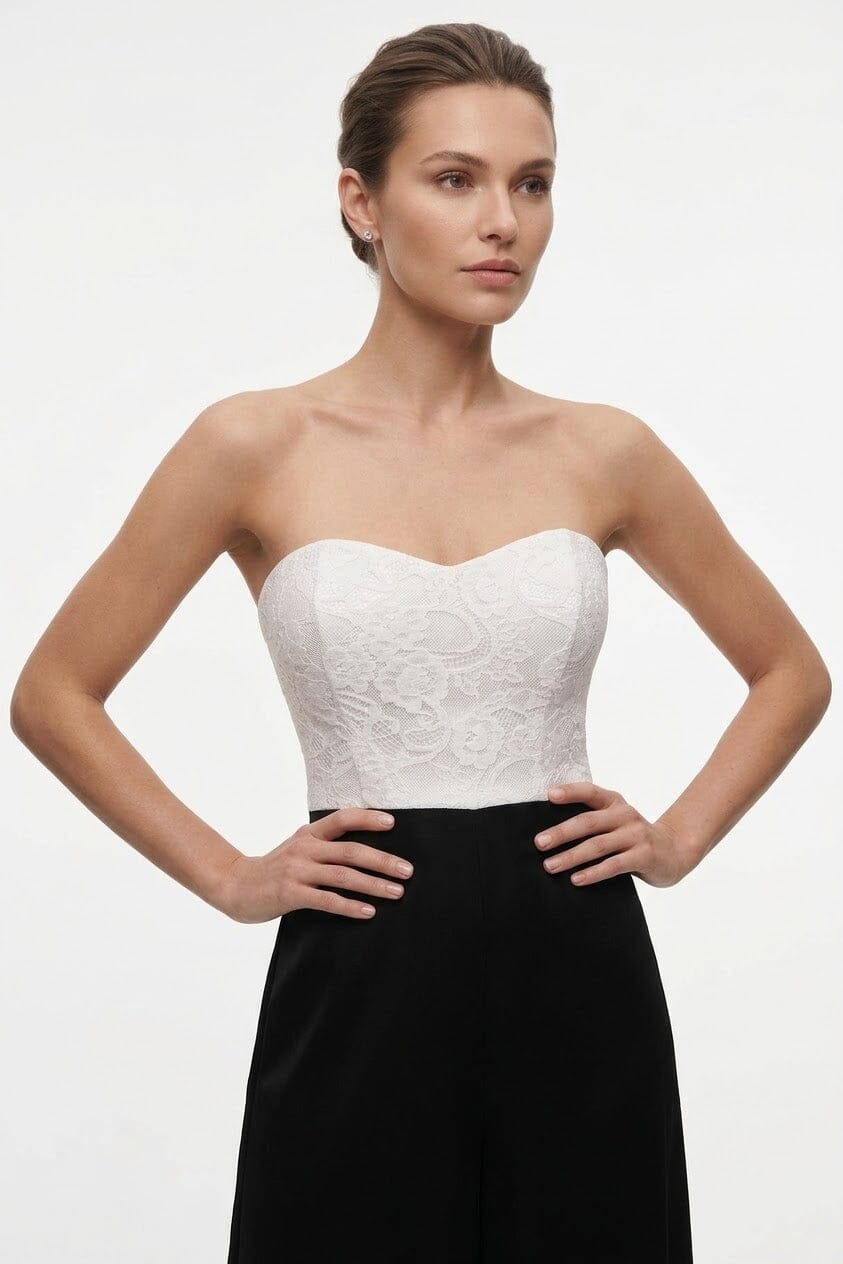 Lace bustier top