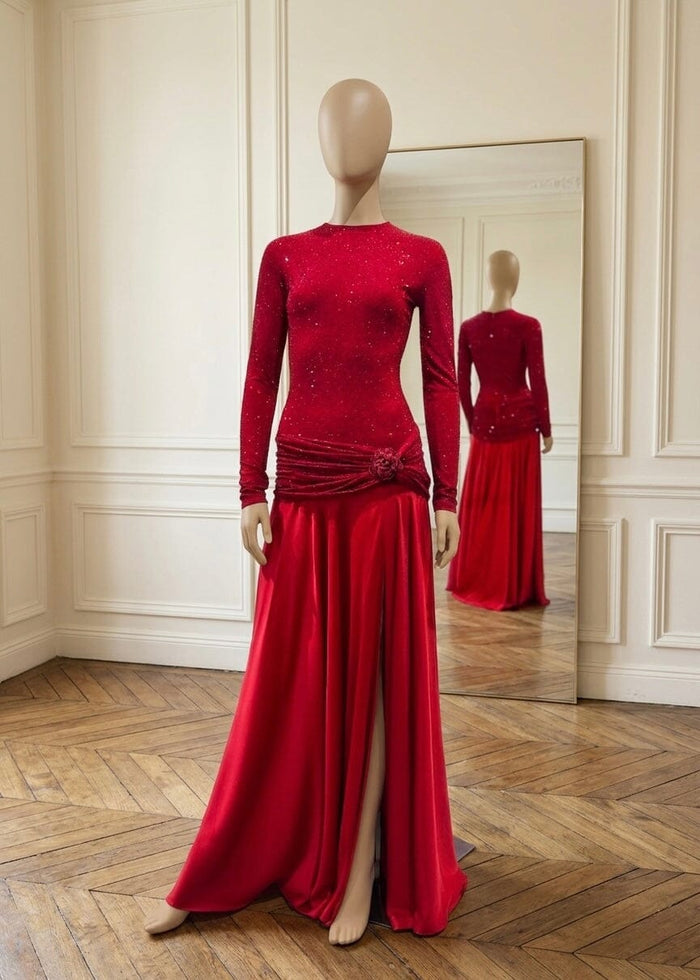 Long sleeve maxi dress - SCDCR24-007