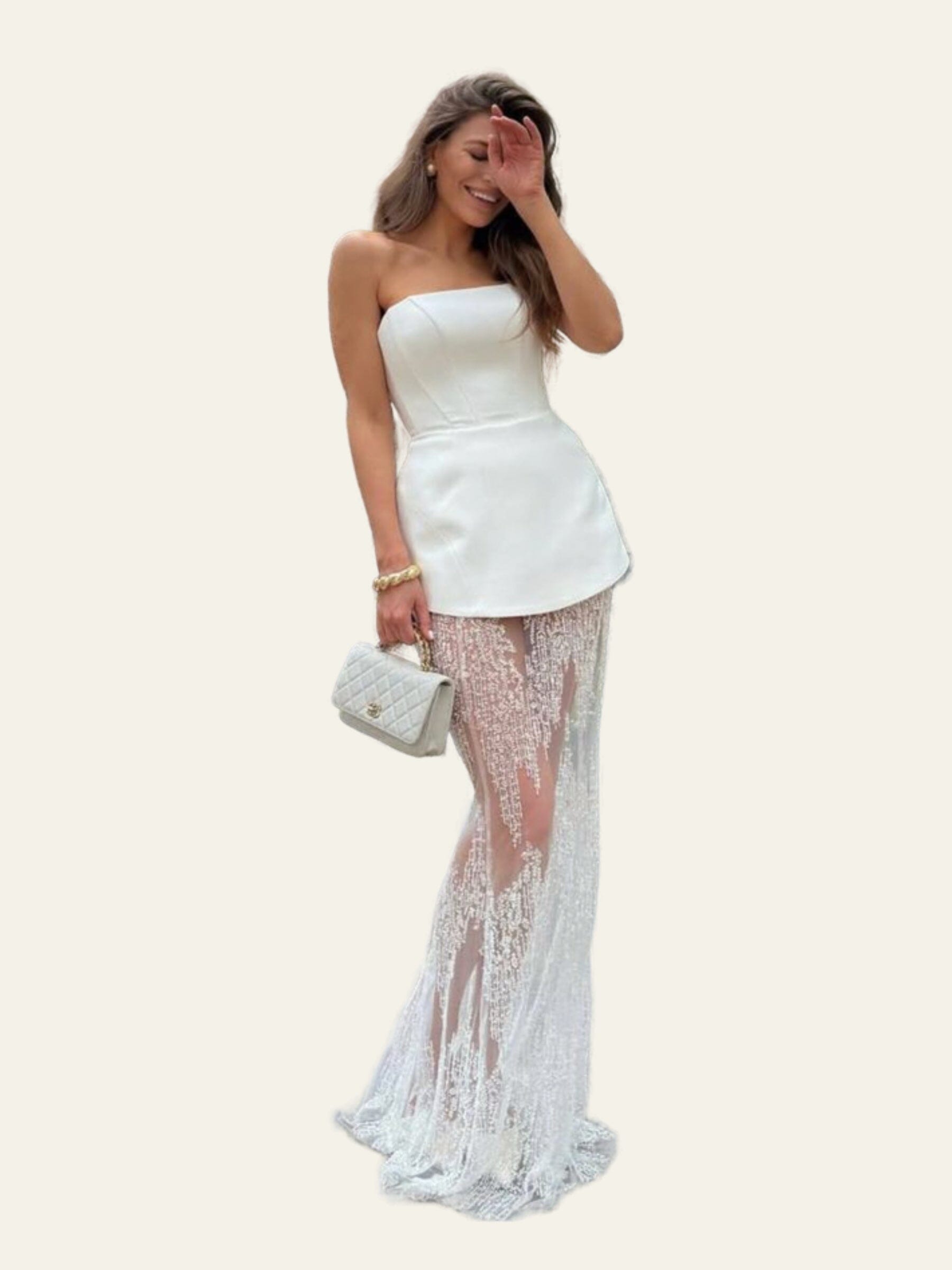 Skirt Crystal Mesh