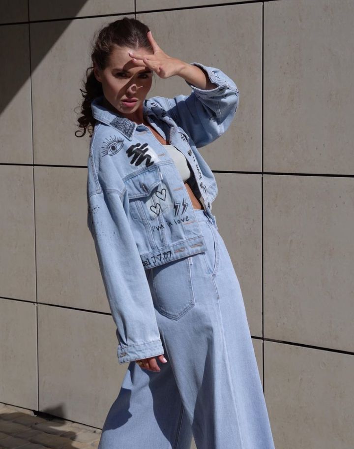 Love Me Forever or Never Short Denim Jacket