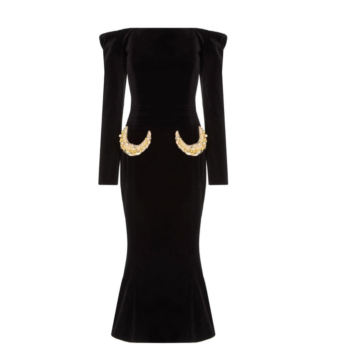 Chloe Velvet Midi Dress