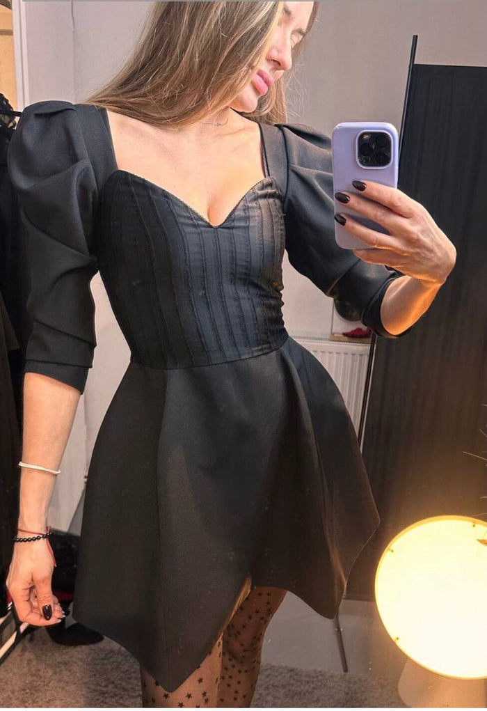 Hexagonal Satin Dress