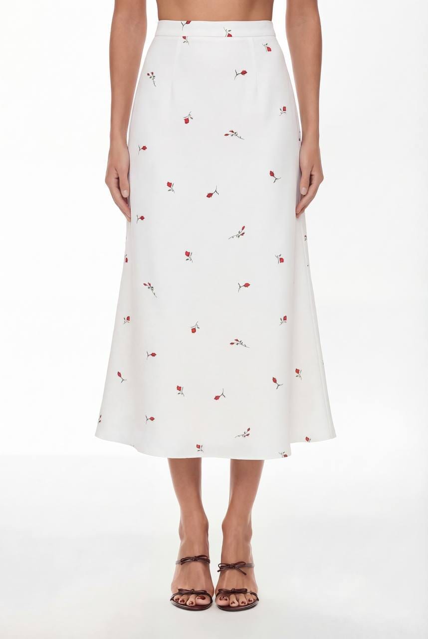 Midi skirt with a flared silhouette