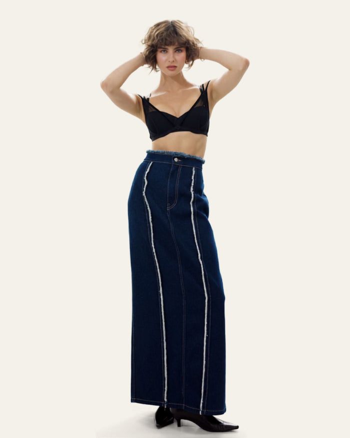 Whale Denim Skirt