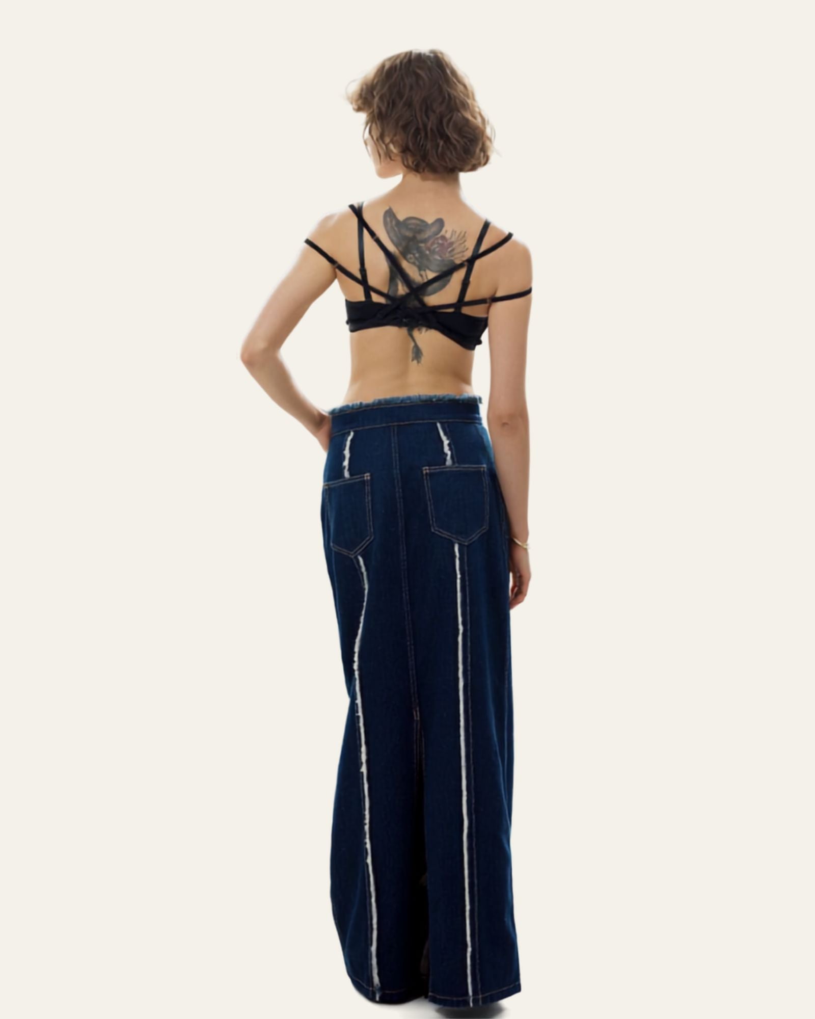 Whale Denim Skirt