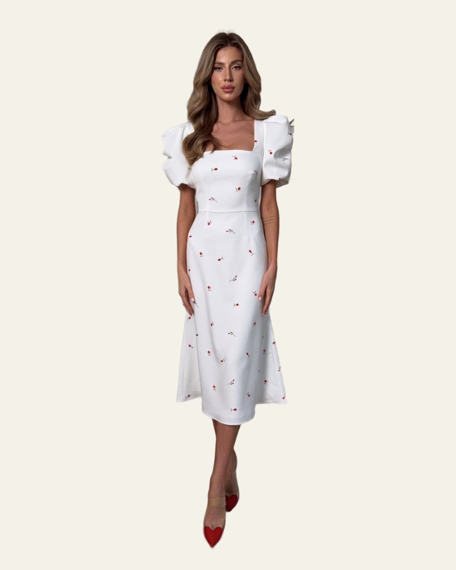 Square Neck midi dress