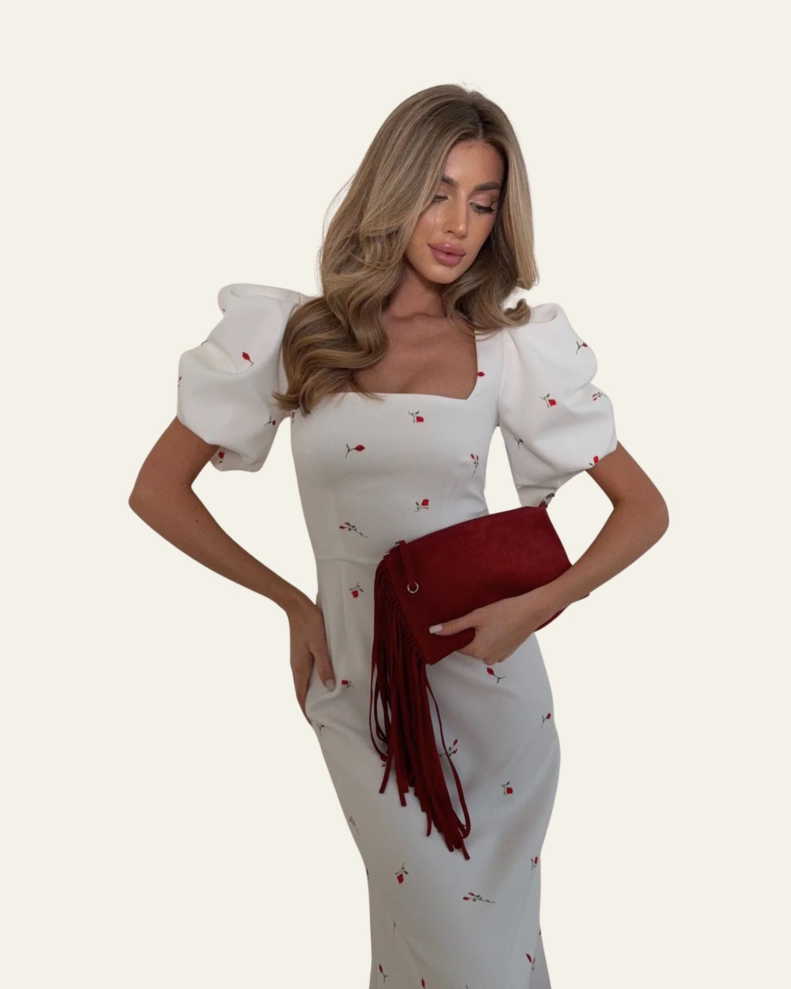 Square Neck midi dress