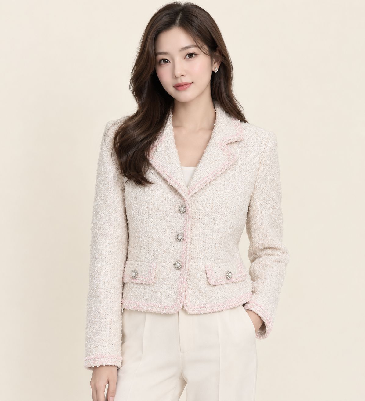 Georgia Pink Tweed Jacket