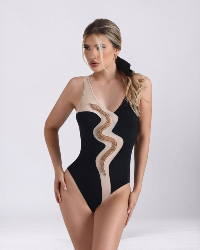 Snake Swimsuit with Cover