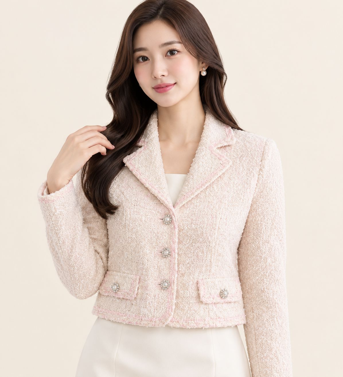 Georgia Pink Tweed Jacket
