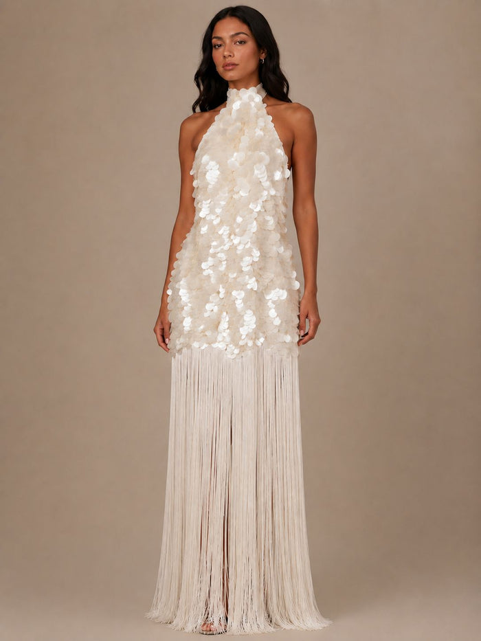 Ivory Cascade Dress