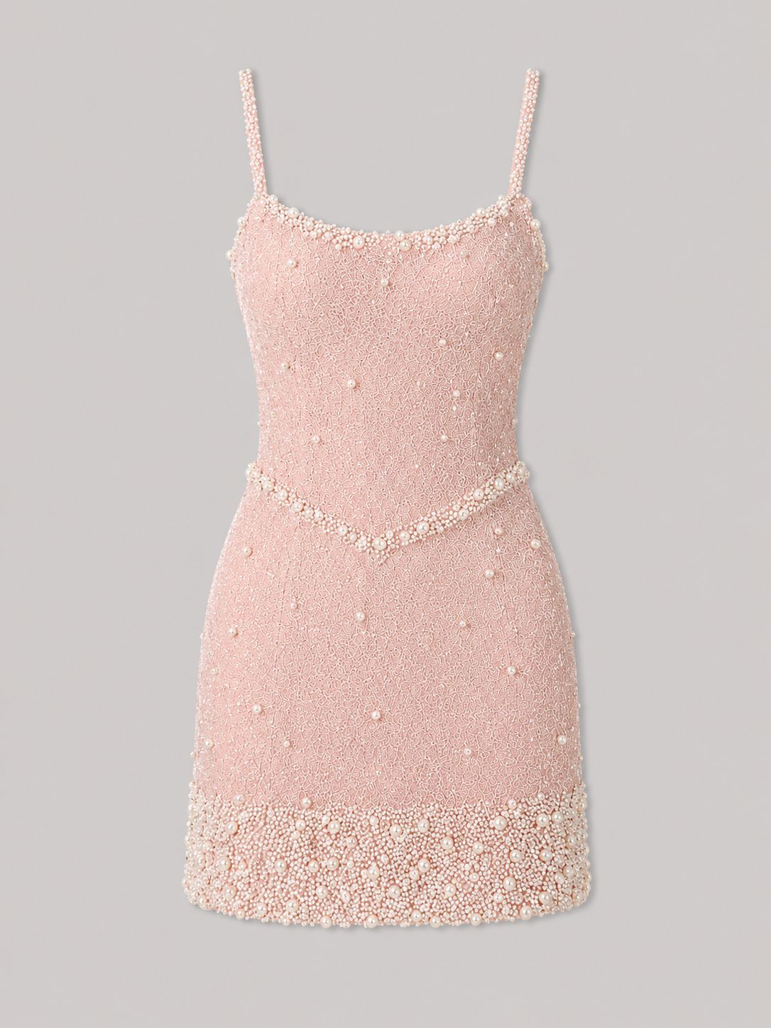 Blush Pearl Embellished corset dress