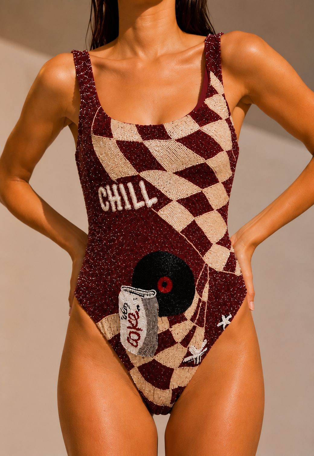 Coke Vintage retro rhythm swimwear