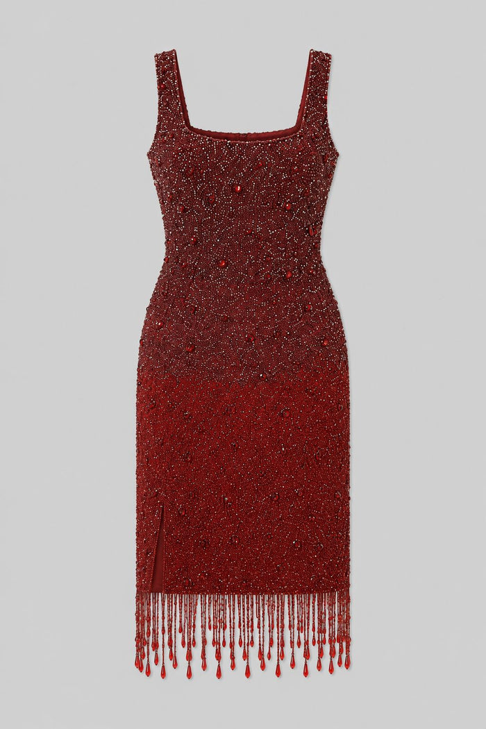 Crimson Eclipse Mini Dress