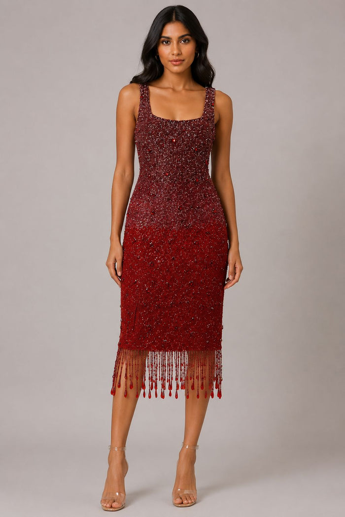 Crimson Eclipse Mini Dress