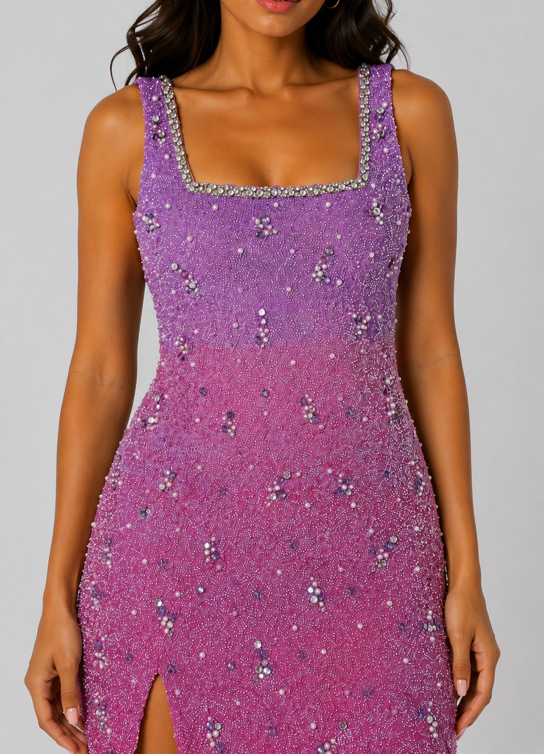 Amethyst Glow Mini Dress