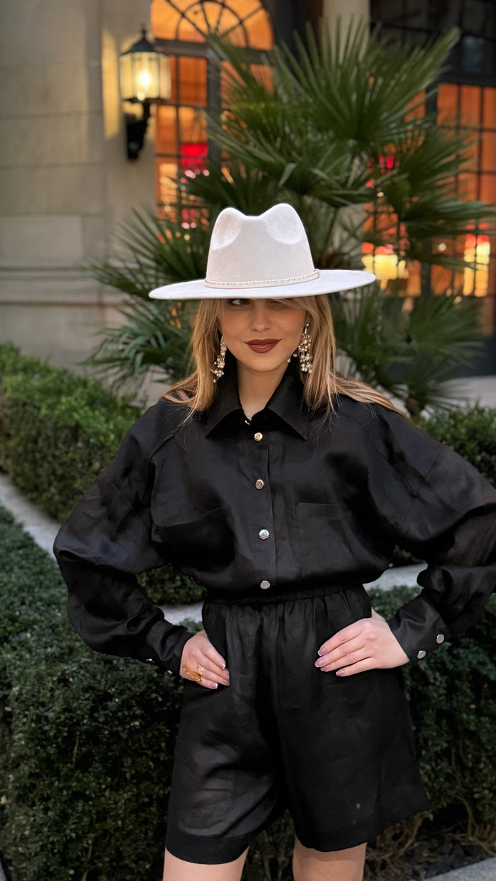 Black Linen Suit