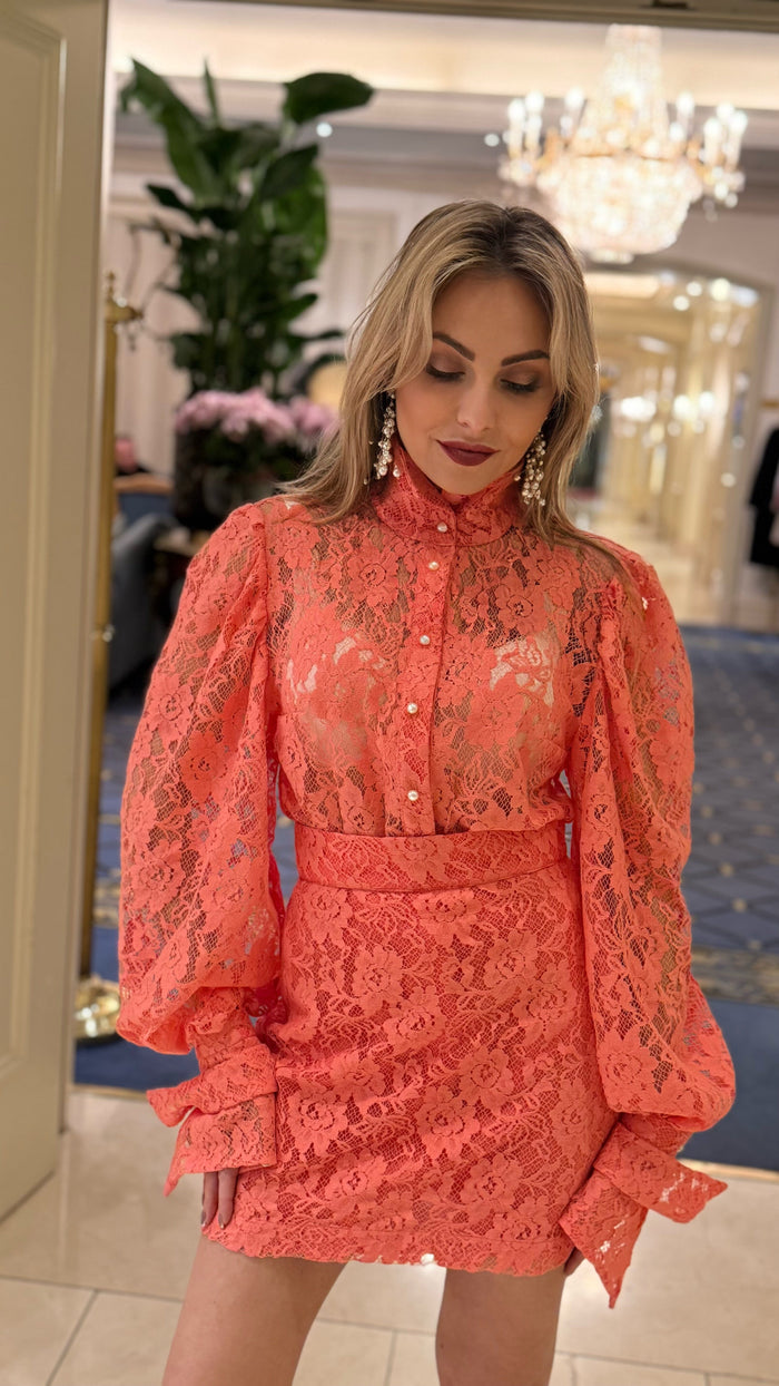 Peach Lace Suit