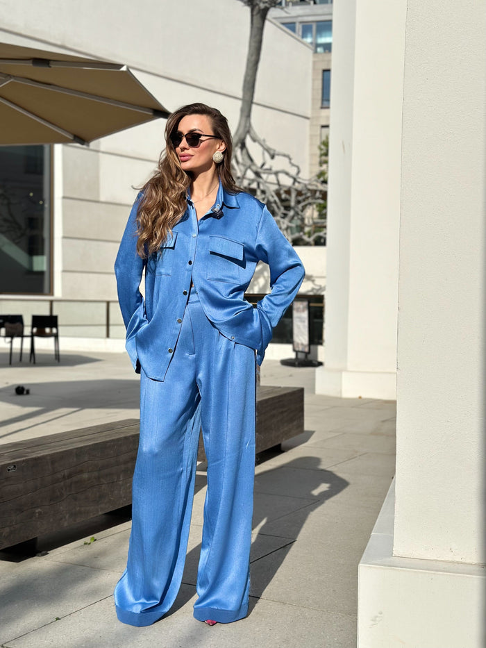 Blue Viscose Suit