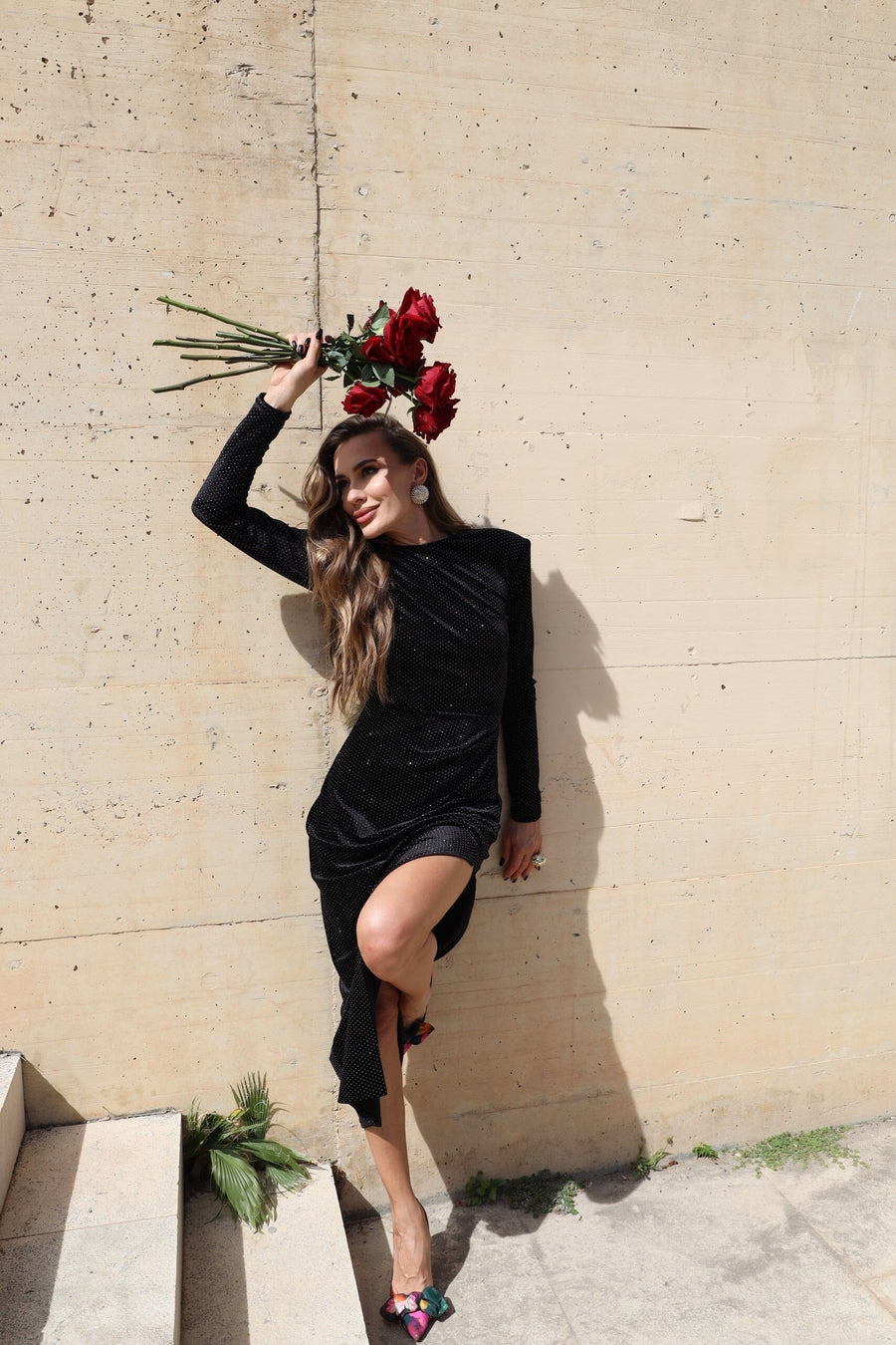 Glitter Velvet Maxi Dress