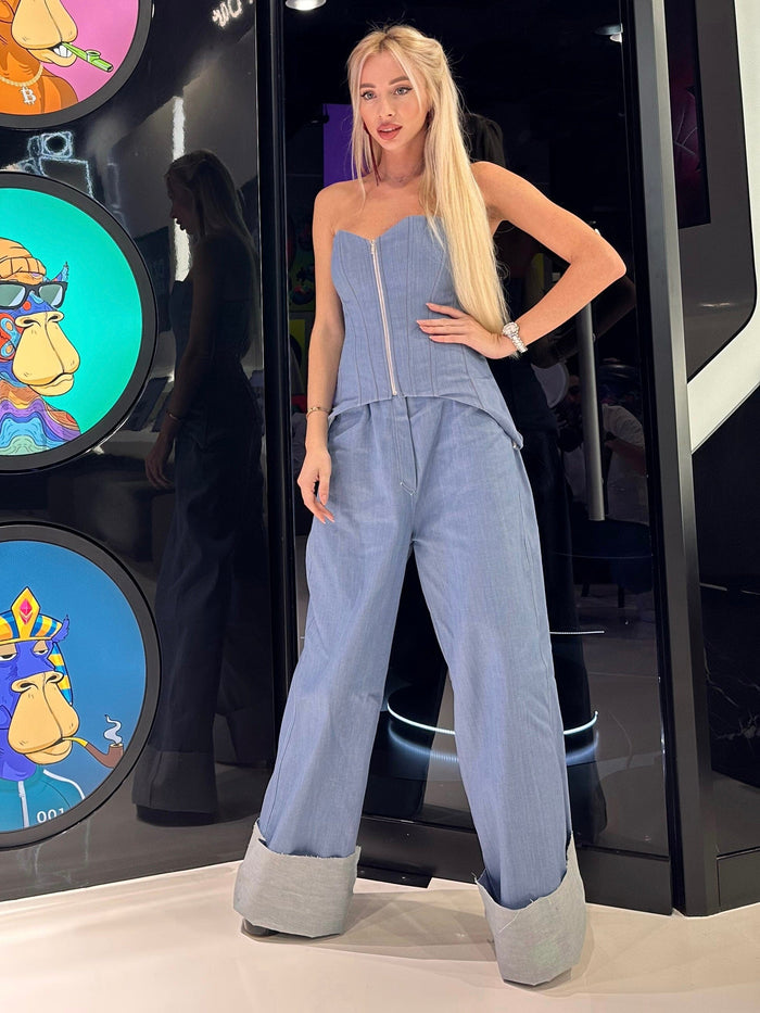 Blue Cotton Jeans