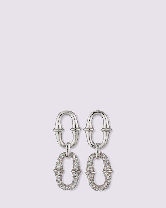 Pinched Link Drop Earring