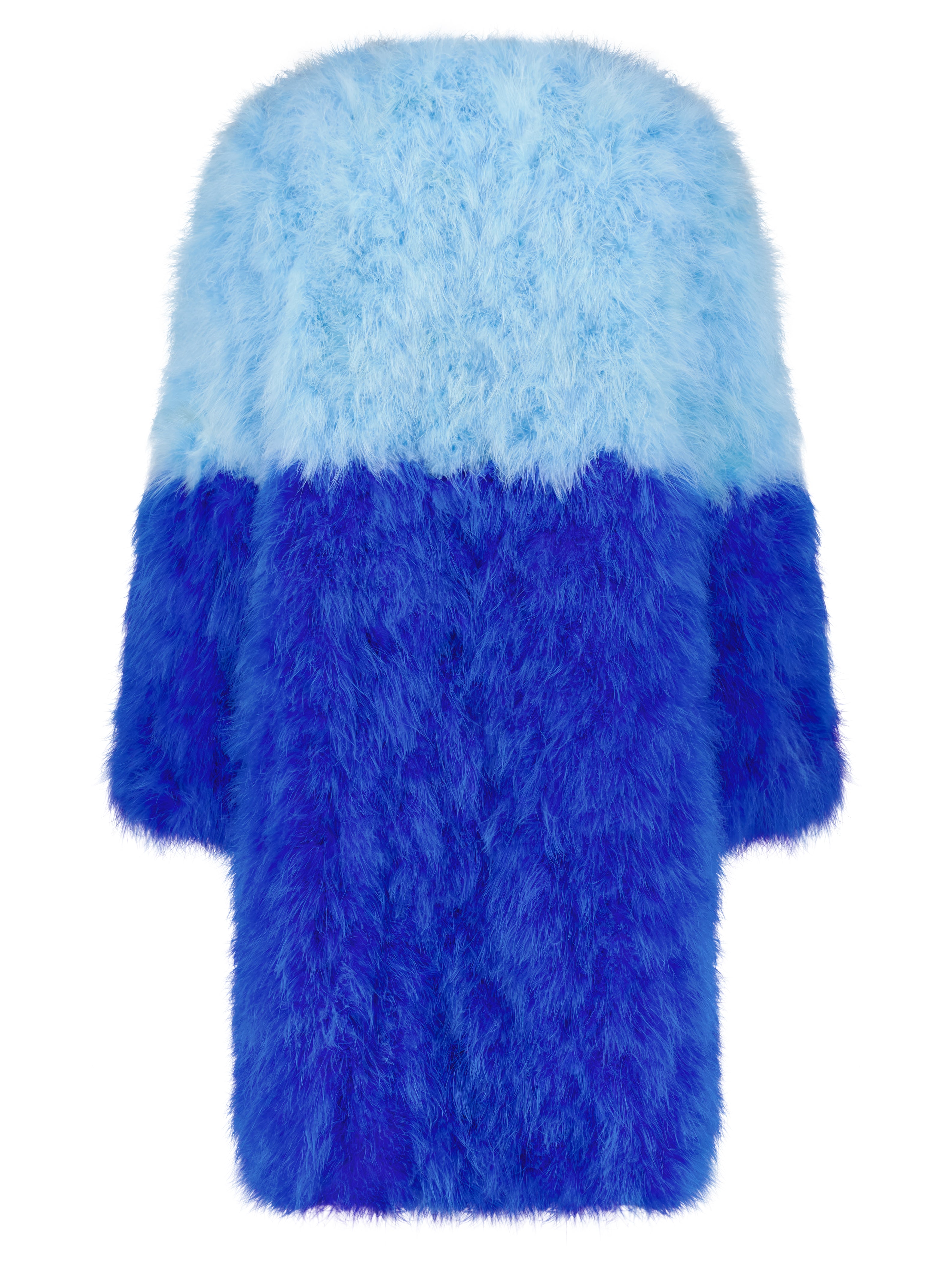 Two Tone Feather Coat 2