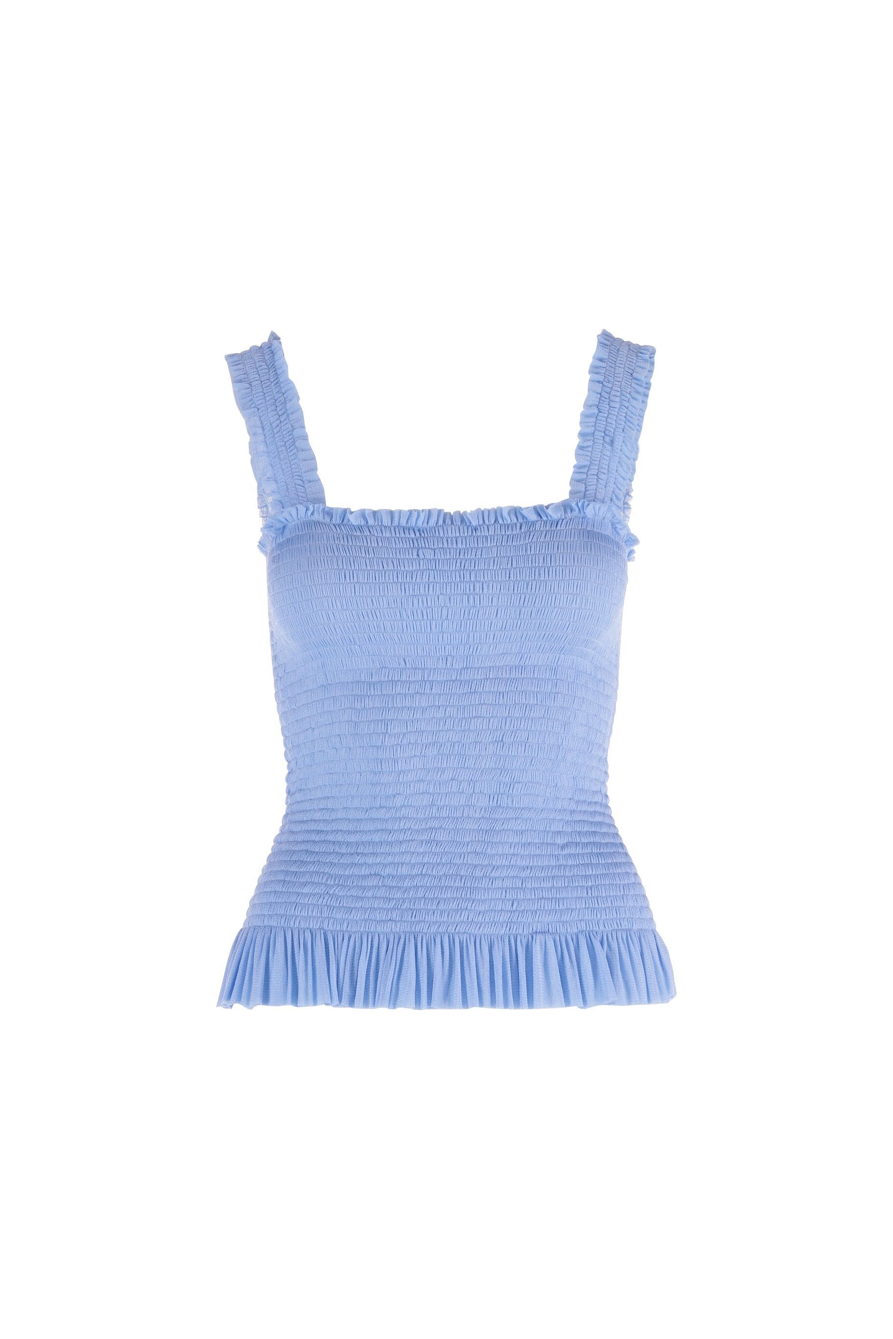 Eugenie Long Top  Blue
