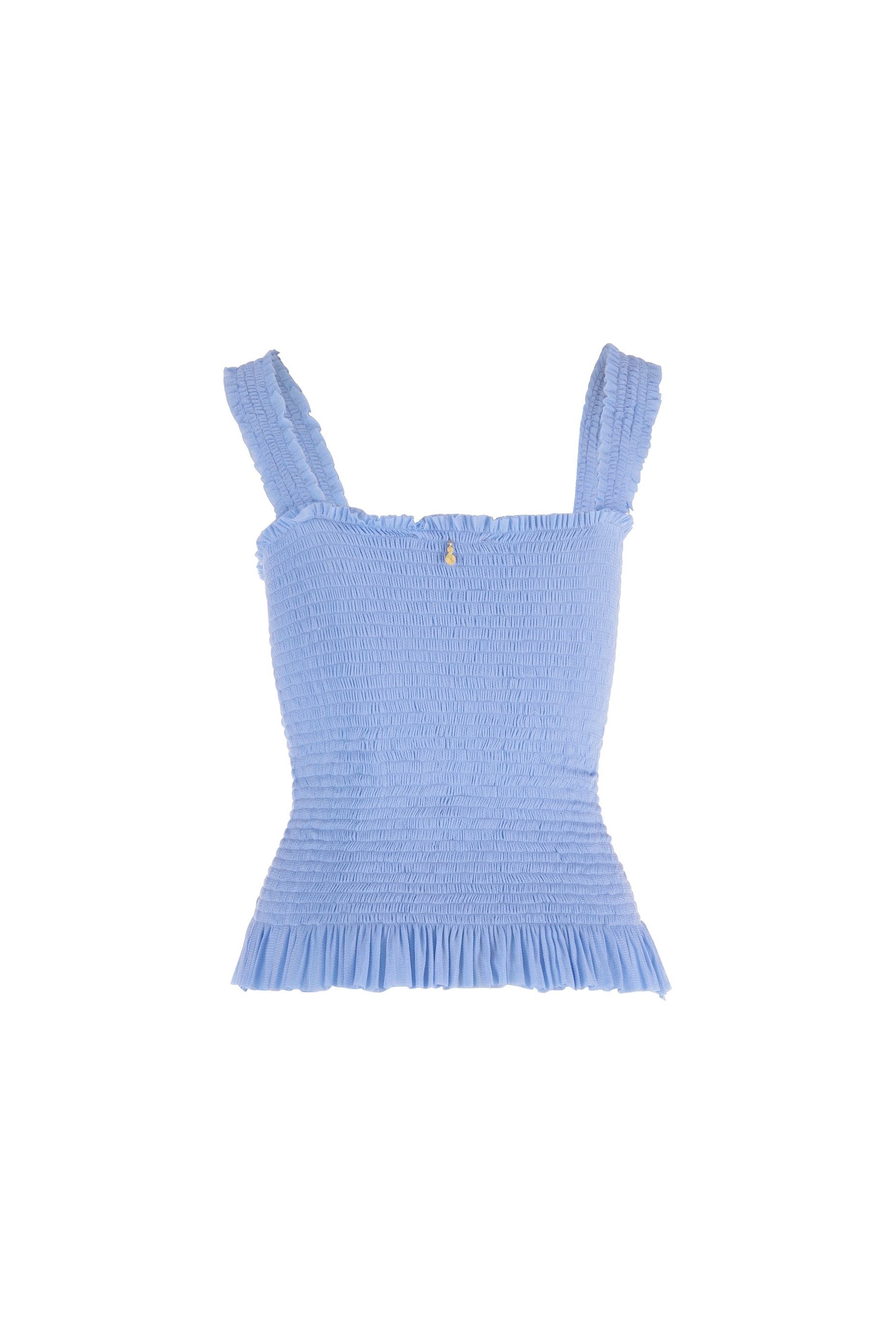 Eugenie Long Top  Blue