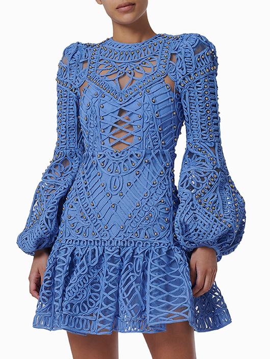 thurley vasette lace mini dress Thurley Vasette Lace Mini Dress Floral Size 8