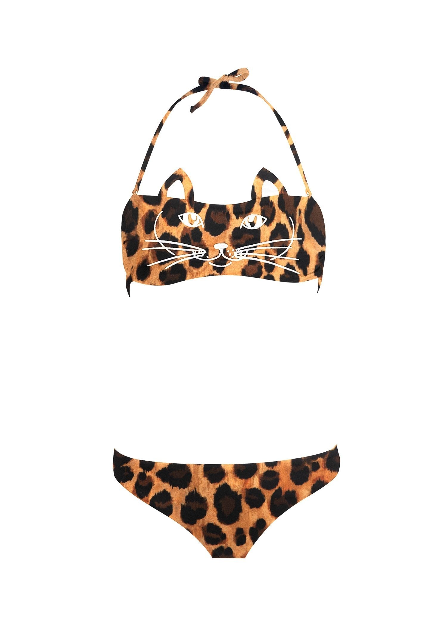 Leopard-Bikini Set Cat Face