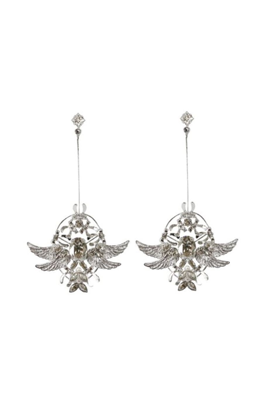 Oval Tiny Wing Earring